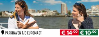 Stap aan boord voor een rondvaart van 1 uur langs alle highlights van Rotterdam. Bewonder de imposante skyline en de havens terwijl een live guide je alle ins en outs vertelt!